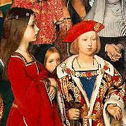 Richard Burchett Erasmus of Rotterdam visiting the children of Henry VII at Eltham Palace in 1499 and presenting Prince Henry with a written tribute. Sweden oil painting artist